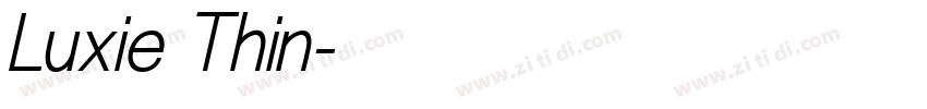 Luxie Thin字体转换